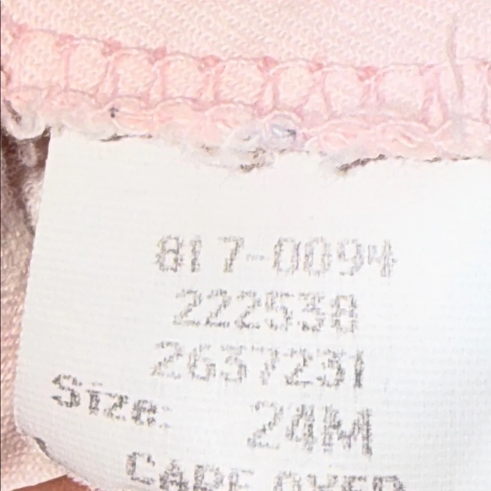 Vintage Osh Kosh B’gosh Pale Pink Bunny Pattern youth overalls SZ 24M